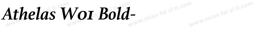 Athelas W01 Bold字体转换